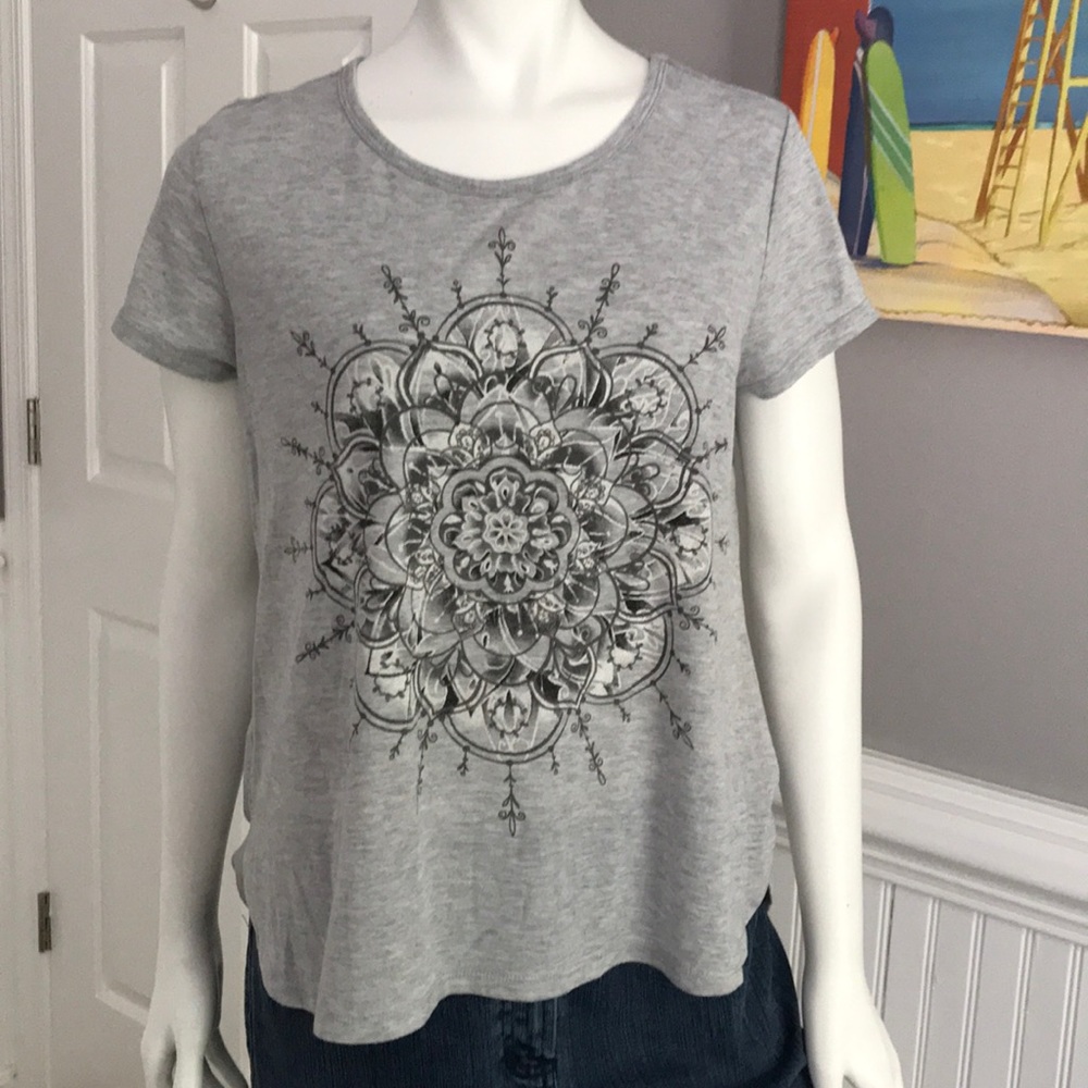 Gray Mandala Graphic T